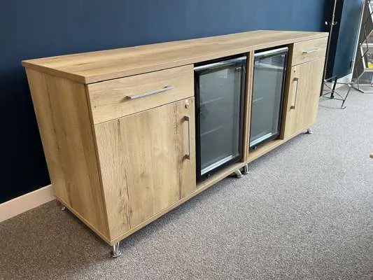 2 x Tefcold BC60-I Undercounter Bottle Coolers 240V in Veneered Cabinets