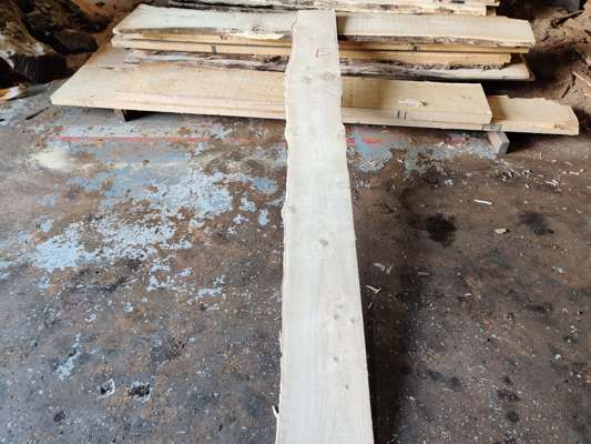 English Oak Live Edge Slab 2580mm Long x 270mm Ave Width x 25mm Thick - photo 1