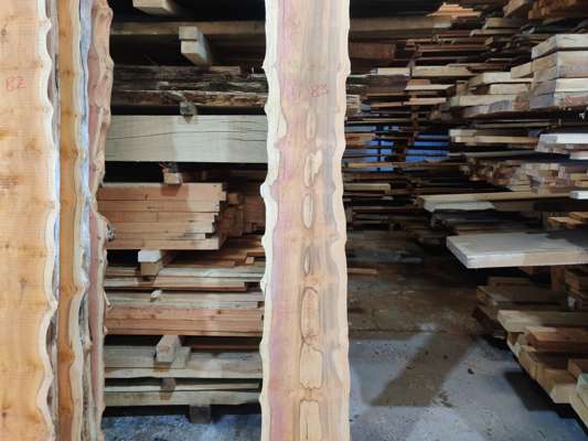 Yew Live Edge Slab 2200mm Long x 260mm Ave Width x 40mm Thick