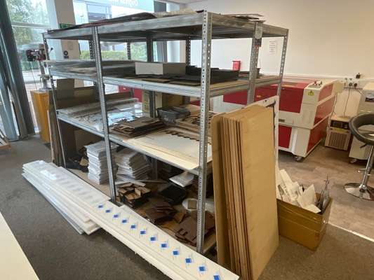 4 x Bays Boltless Metal Racking & Contents