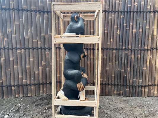 Crated 1.4m Tall Statue of Cheeky Monkeys - photo 1