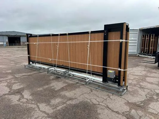 Unused 20ft Sliding Gates, Composite Finish, Electric Motor & Remotes (TEAK)
