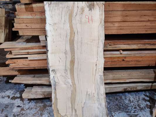 Horse Chestnut Live Edge Slab 1300mm Long x 550mm Ave Width x 80mm Thick