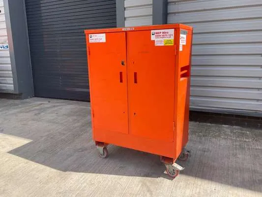 Mobile Lockable Fittings Cabinet - No Keys - Locked