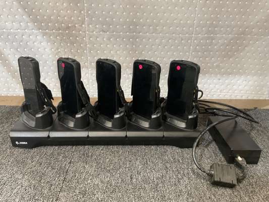 5 x Zebra TC22 WLMT0 Rugged Handheld Computers and Sharecradle-MC Charging Cradle 240V