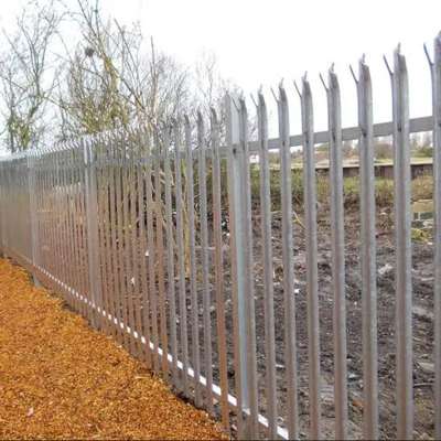 100m of New 2.0m High Galvanised "W" Palisade Security Fencing Complete with Posts, Bolts & Plates - photo 1