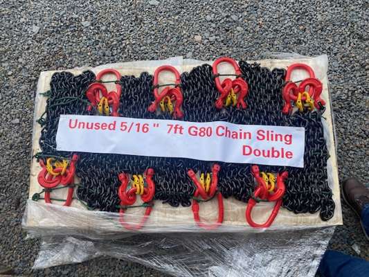 Pallet of 5/16" 7ft G80 Double Leg Lifting Chains - photo 1