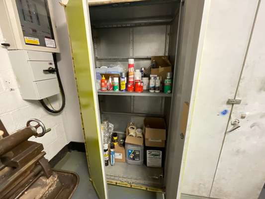 Metal Double Door Cabinet & Contents - photo 1