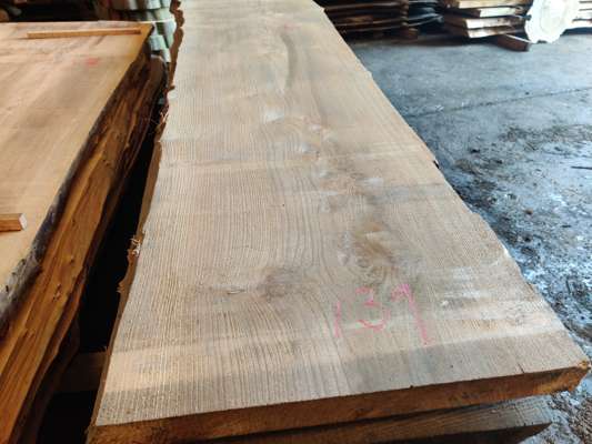 California Redwood Live Edge Slab 2500mm Long x 570mm Ave Width x 55mm Thick - photo 1