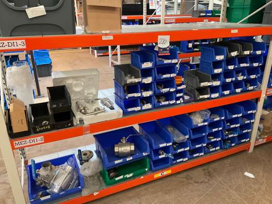 Quantity Various Spares / Parts on Bay of Racking