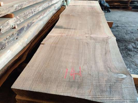 California Redwood Live Edge Slab 2500mm Long x 600mm Ave Width x 55mm Thick - photo 1
