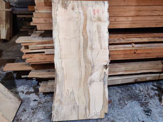 Horse Chestnut Live Edge Slab 1300mm Long x 550mm Ave Width x 80mm Thick