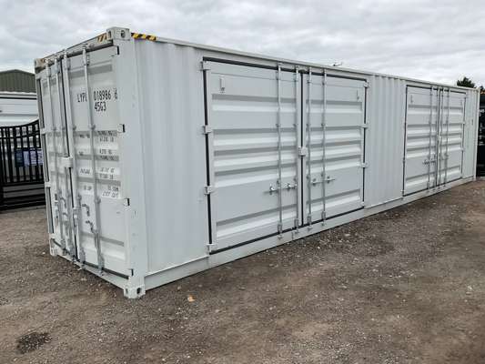 Single Trip - 40ft x 8ft High Cube Container with 2 x Double Doors on Side & Double Doors on One End - photo 1