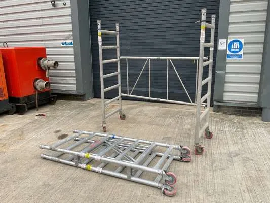 2 x Mobile Scaffolding Platforms & 2 x Stepfold Podiums
