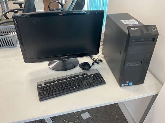 Lenovo ThinkCentre Core i3 PC, Monitor, Keyboard, Mouse - photo 1