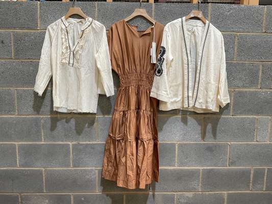 3 x Devotion Twins Genvine Jackets, 3 x Devotion Twins Midi Dresses, Various Sizes, Total RRP c£1,650 - photo 1