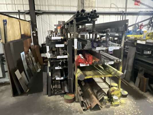 Metal Storage Rack & Contents as Lotted - photo 1