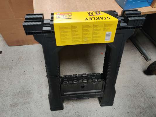 Stanley Folding Saw Horses 57.1 x 10.5 x 81.8 RRP £49.99