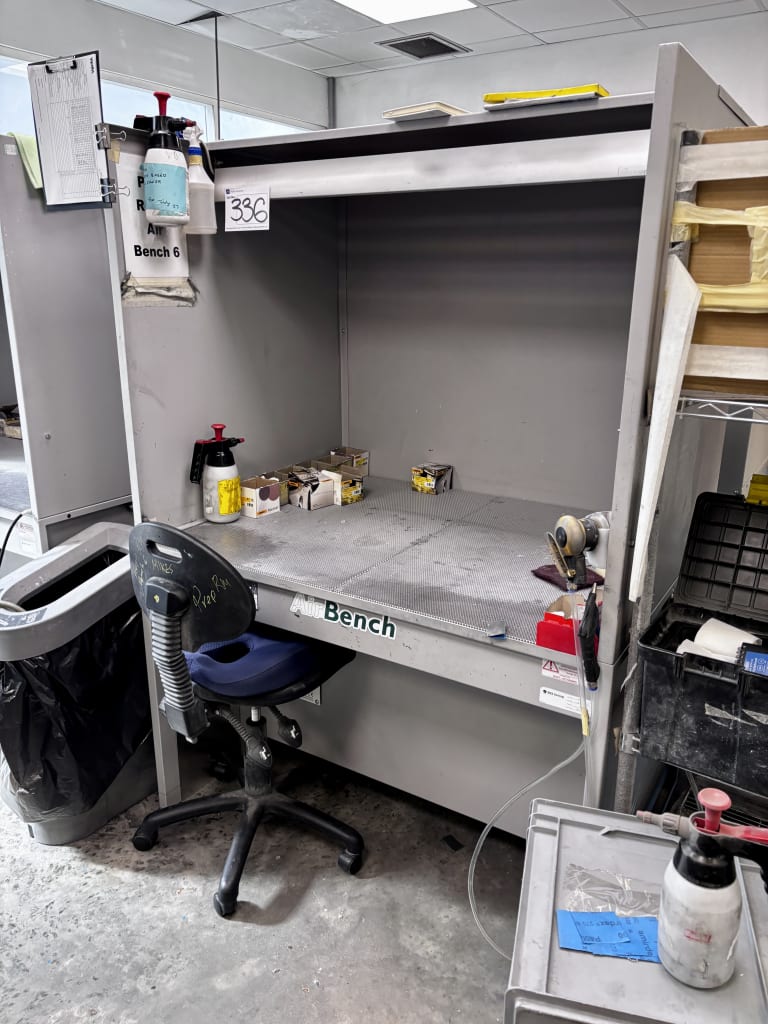 2020 Airbench FPK129084 Downdraft Fettling Bench with Lighting & Chair