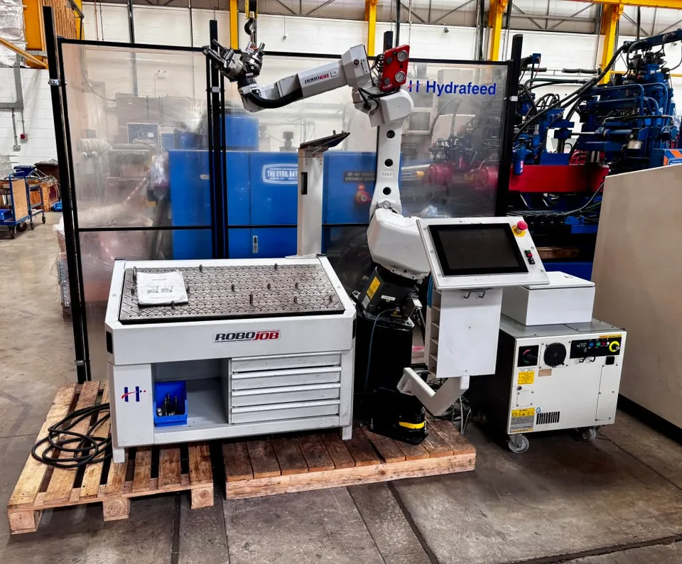 2017 RoboJob Turn-Assist-E Robotic Automated Robotic Loading System With Fanuc M-10iA/12 (A05B-1224-B202) Robot & Robot Controller