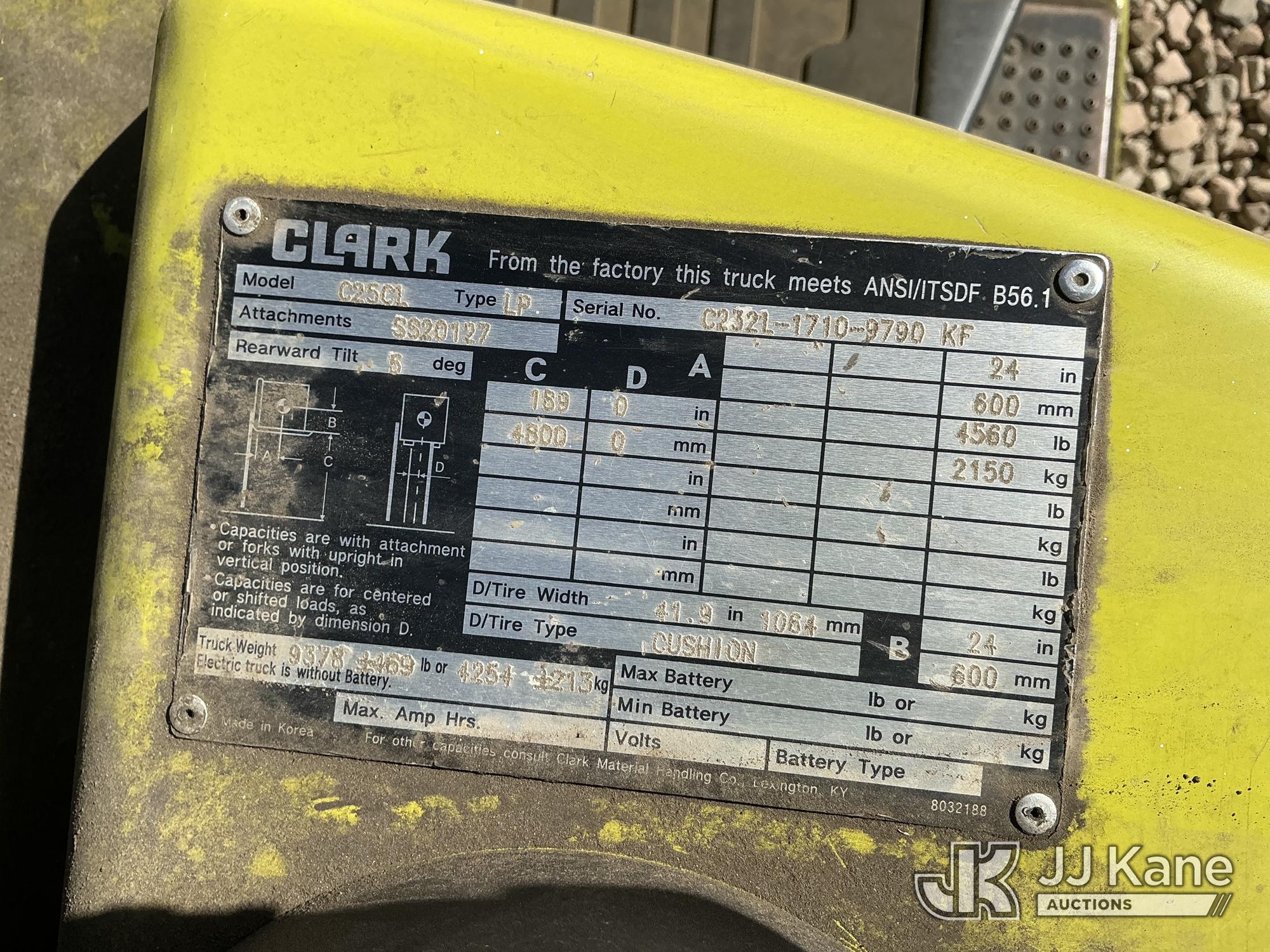 2017 Clark C25CL Rubber Tired Forklift (1627646) - photo 5