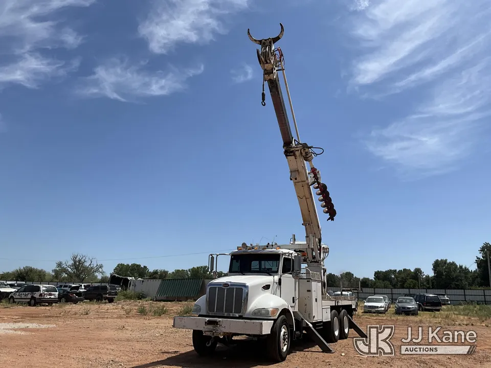 Terex/Telelect Commander 5048 Digger Derrick On 2007 Peterbilt 340 T/A Flatbed/Utility Truck (1631108)