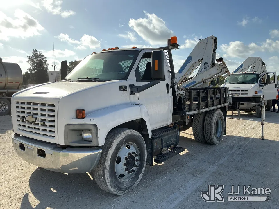 Effer 110E-2S Hydraulic Knuckle Boom Crane On 2009 Chevrolet C6500 Flatbed Truck (1633717)