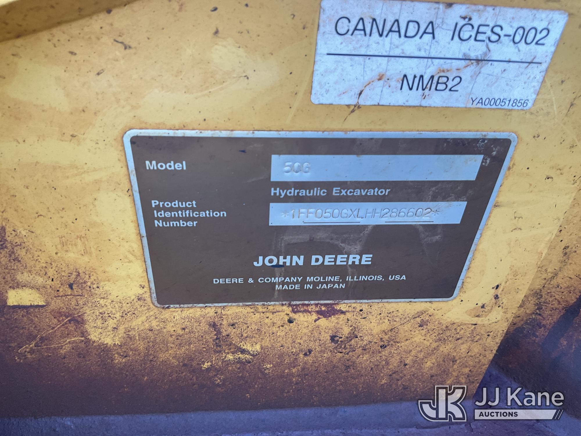 2017 John Deere 50G Mini Hydraulic Excavator (1635009) - photo 5