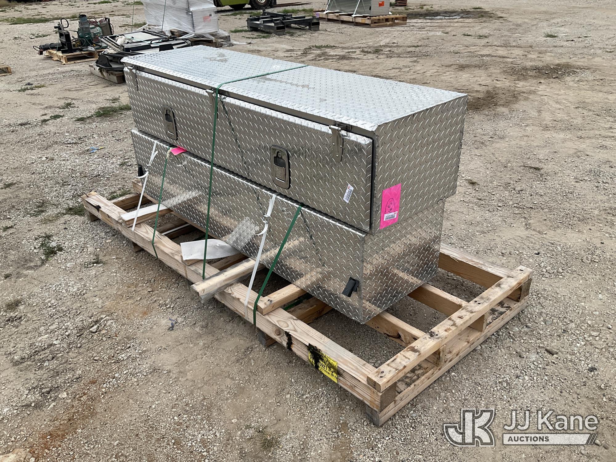(2) Aluminum diamond-plate side-opening truck/tool storage box (1637033) - photo 2