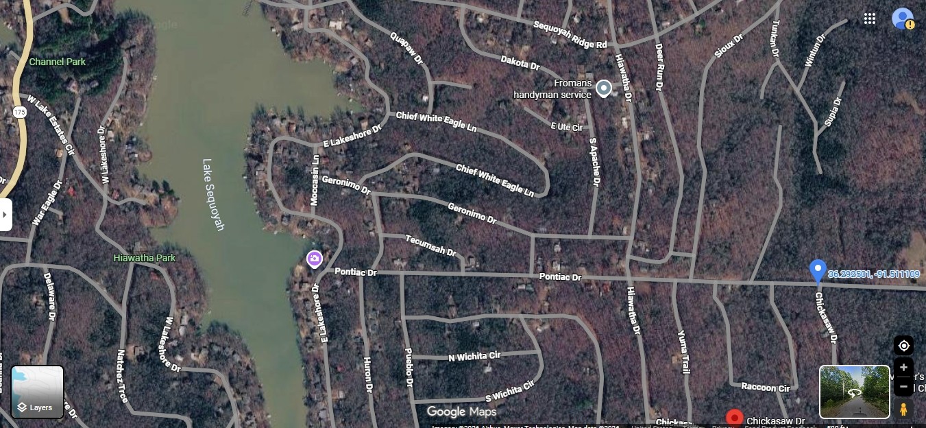 Lake Sequoyah Area*Chickasaw Dr* Lots from Lake*Paved Rd/Utilities*Taxes Paid*Cherokee Village Ar - photo 1