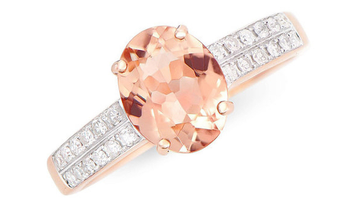 $5,895 Value! 1.92 CTW GLS Certified Natural Morganite Diamonds 14K Gold Designer Ring NEW - photo 1