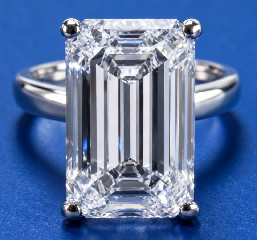 $15,150 10.05ct Lab Grown Diamond Ring F, VVS2 - Emerald Cut - IGI & UGL CERTS New - photo 1