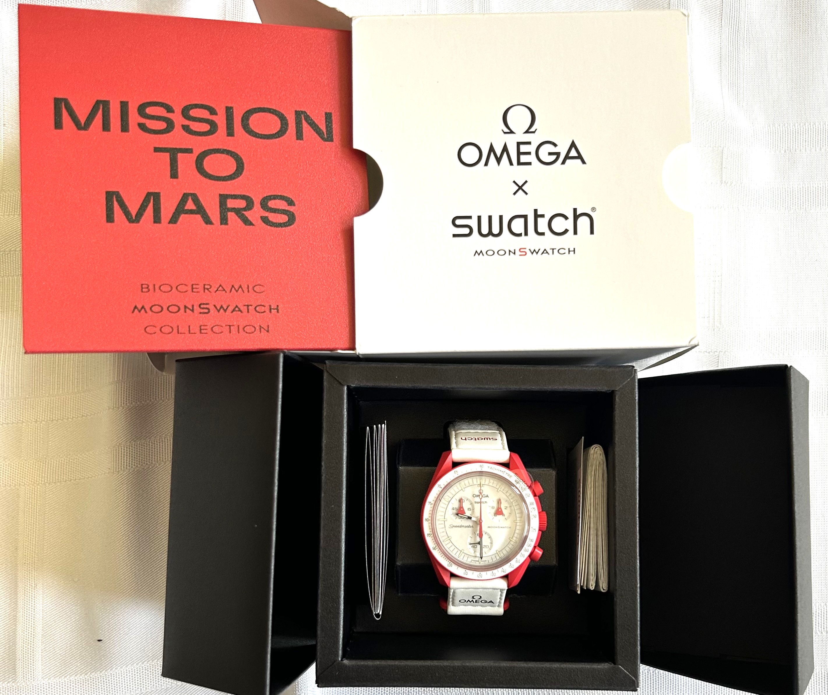 Authentic Men's Omega x Swatch Mission To The Moon Watch with Box and Papers - Brand New - photo 1