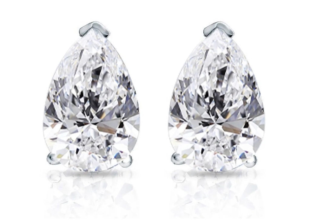 $7,895 Value! 2.12 Cts IGI Certified Lab Diamonds Designer 14K Gold Earrings E-F VVS NEW - photo 1