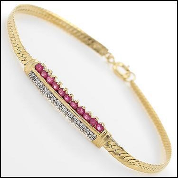 $1,985 Value! 0.72 CTW Natural Ruby & Diamond Designer Bracelet NEW - photo 1