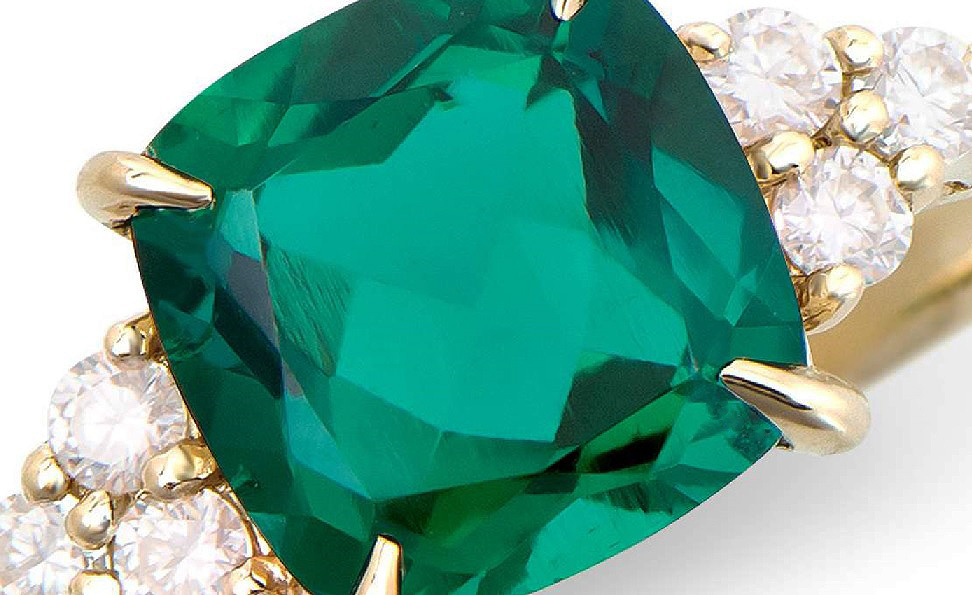 $6,995 Value! 2.11 Ctw Certified Lab Emerald & Diamond Designer Gold Ring NEW - photo 1