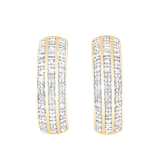 $2,285 Value! 0.32 Ctw Natural Diamonds 18KGP Designer Earrings NEW - photo 1