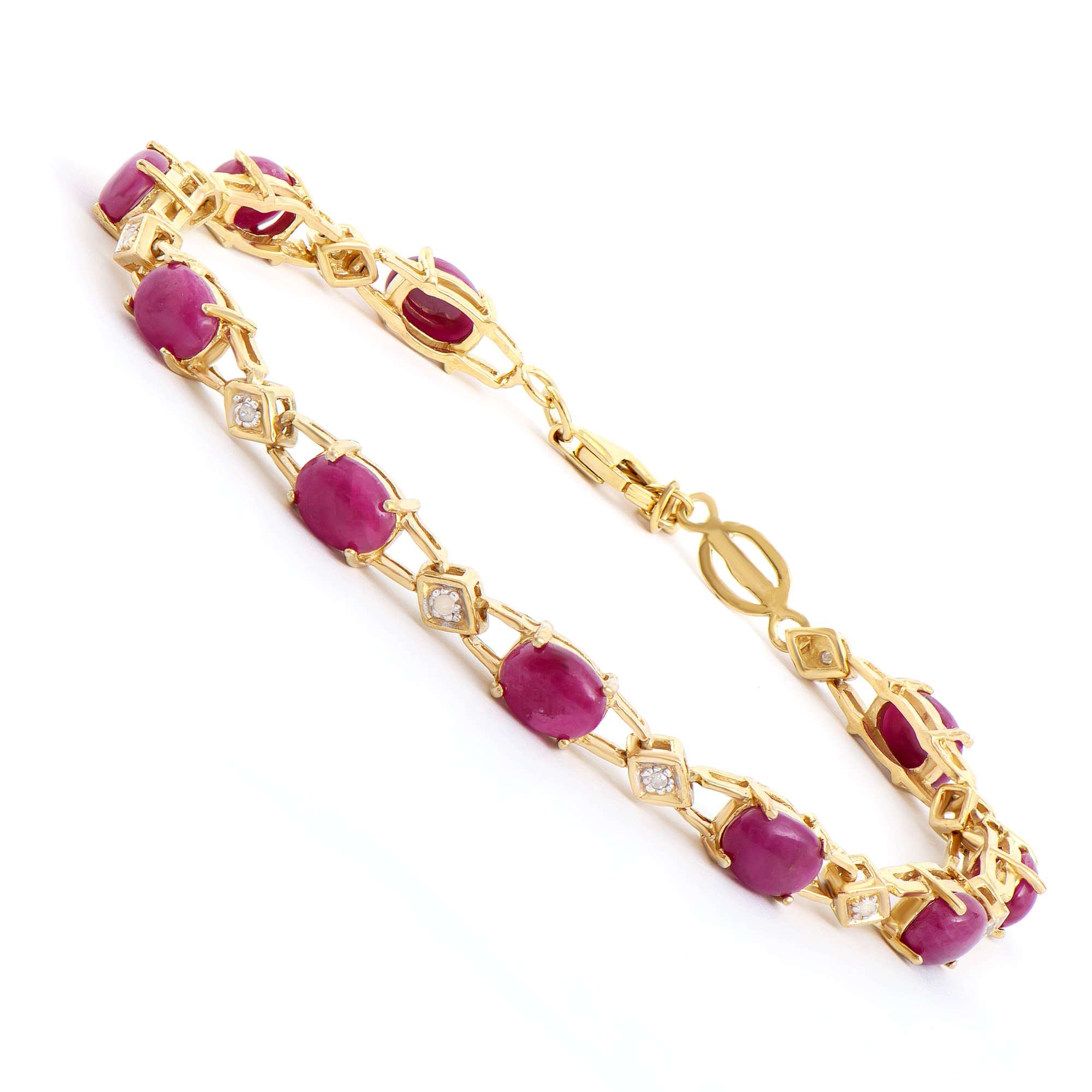 $2,695 Value! No-Reserve 10.34 Cts Natural Diamond Ruby 18KGP Designer Bracelet NEW - photo 1