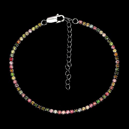 $1,400 UGL CERT 3.50ct Multi-Colored Sapphire Bracelet - New - photo 1