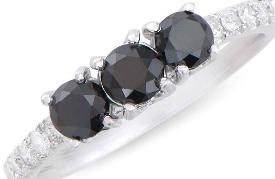$7,895 Value! 1.28 CTW GLS Certified Natural Black & White Diamond 14K Gold Ring NEW - photo 1