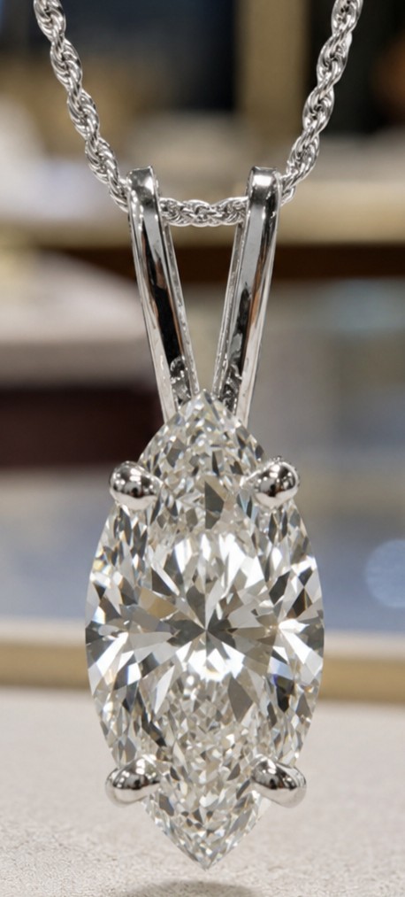 WE SHIP $5,000 IGI & UGL CERTS 3.19ct Lab Grown Diamond Pendant with Chain - New - photo 1