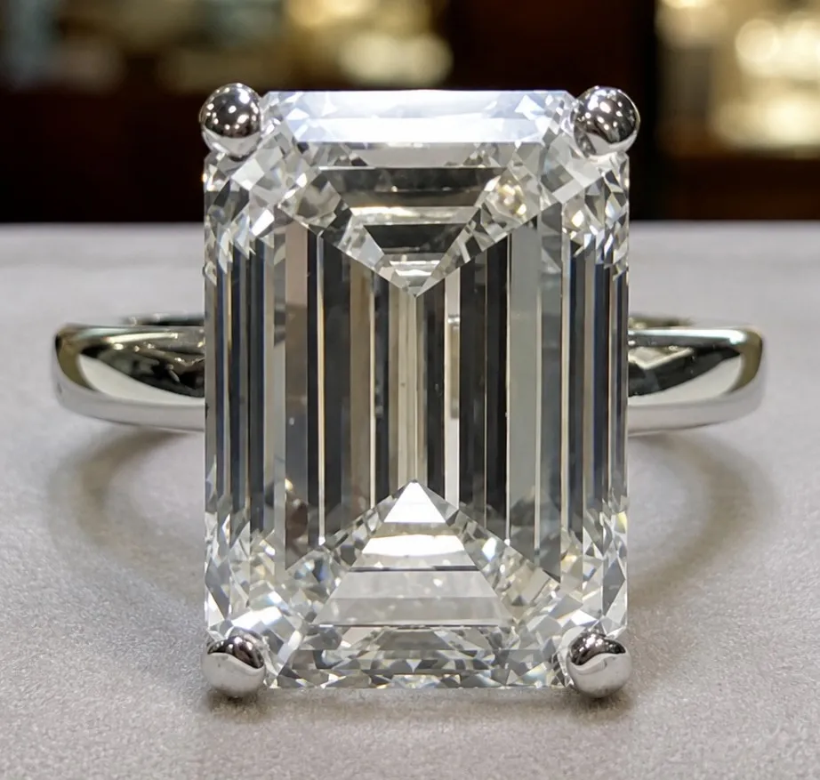 WE SHIP $15,200 IGI & UGL CERTS 10.14ct Lab Grown Diamond Ring G, VVS2 - Emerald Cut - New