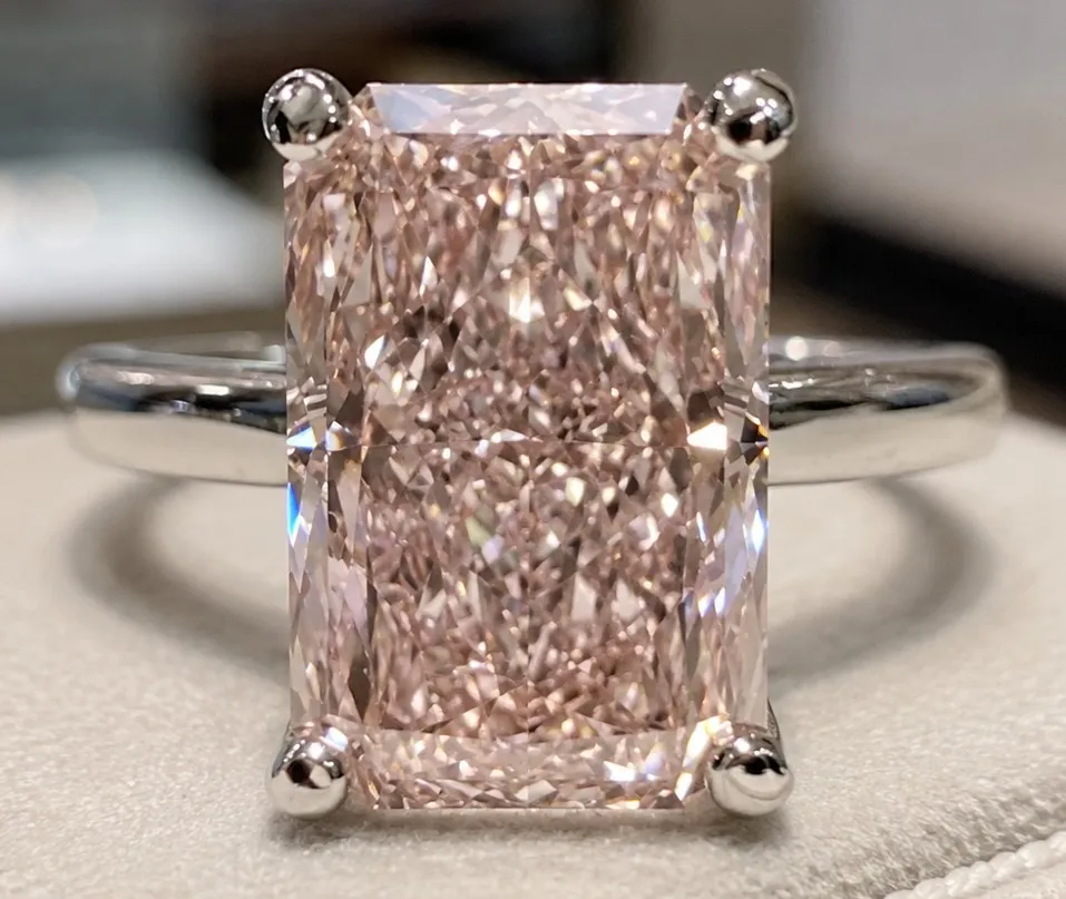 WE SHIP $13,800 IGI & UGL CERTS 7.19ct Lab Grown FANCY VIVID PINK Diamond Ring VVS2 - New