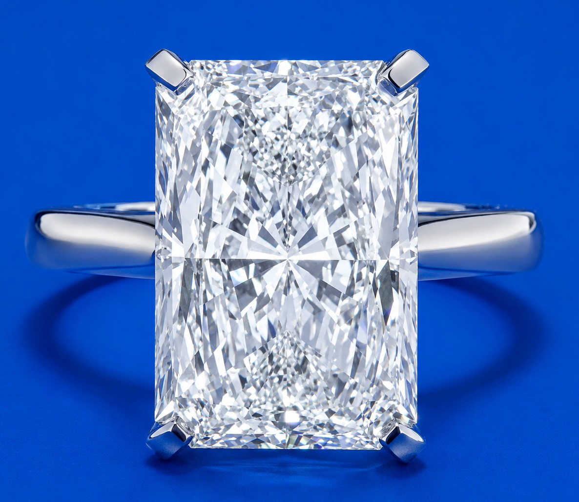 $15,750 IGI & UGL CERTS 10.53ct Lab Grown Diamond Ring G, VVS2 - Radiant Cut - New - photo 1