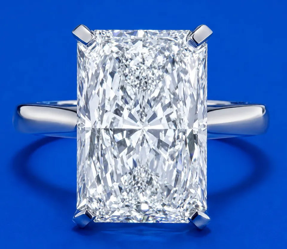 $15,750 IGI & UGL CERTS 10.53ct Lab Grown Diamond Ring G, VVS2 - Radiant Cut - New