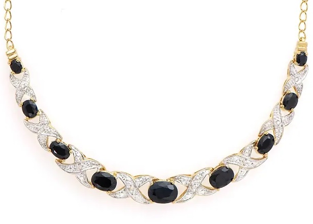 $2,295 Value! 6.25 Ctw Natural Sapphire & Diamond Designer 18KGP Necklace NEW - photo 1
