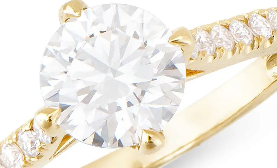 $12,795 Value! 1.39 Ctw IGI Certified Lab Grown Diamond 14K Gold Designer Ring E-F VVS new NEW