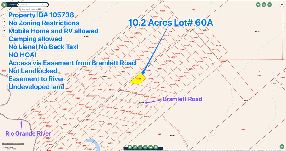 10.20 Acres Lot 60A Via Bramlett Rd Bid & Assume $250/Month @ 0% Bid $1