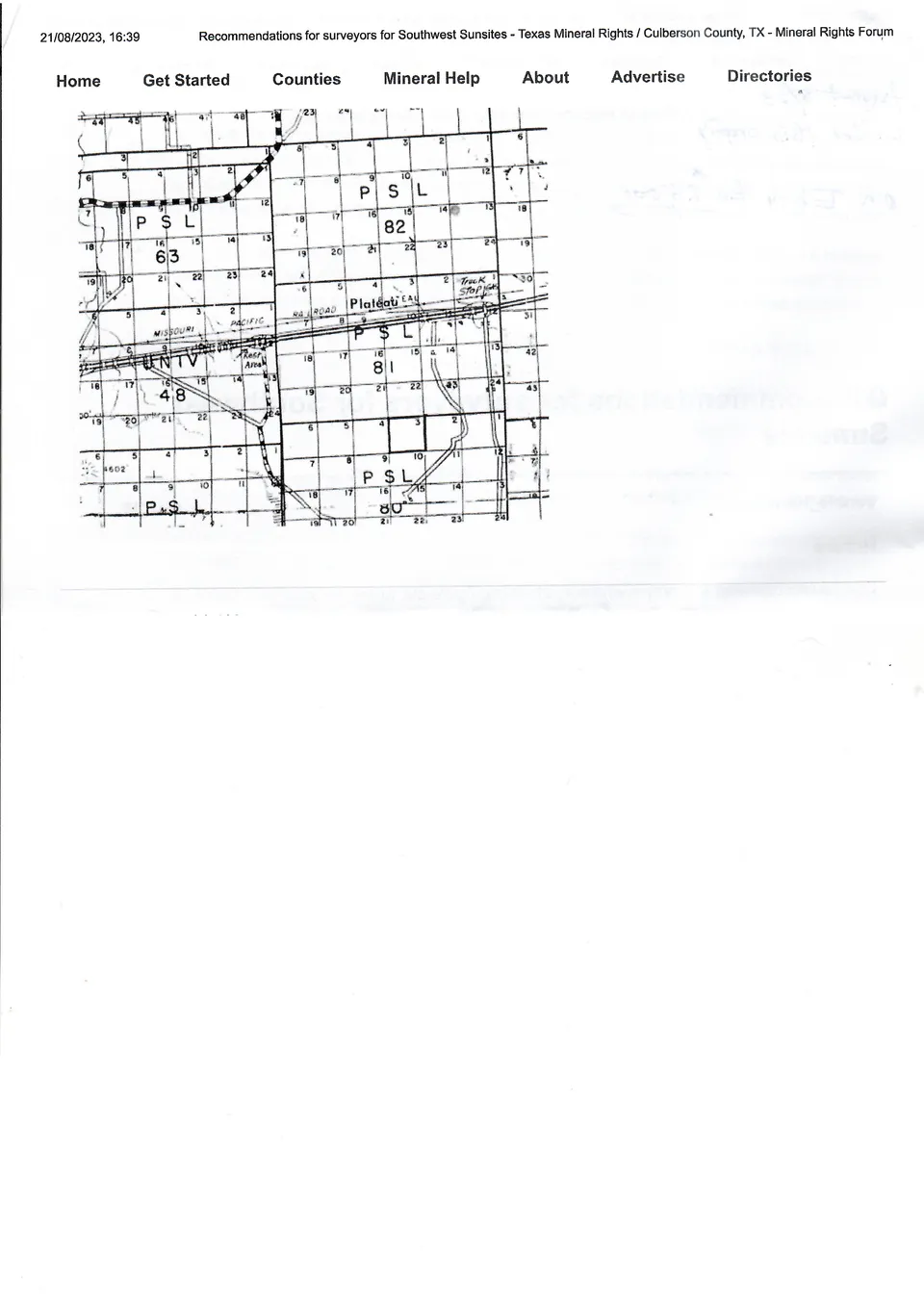 20 acre parcel # : 0007998 in Culberson county Southwest Sunsite subdivison