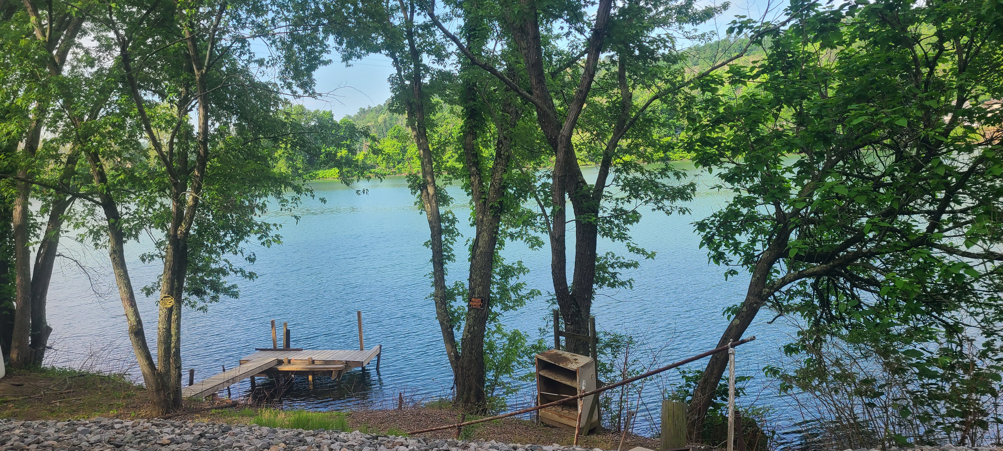 1 of 2 adjacent Riverfront Lots with a cabin and Amazing water views in Fayette city, PA - photo 1